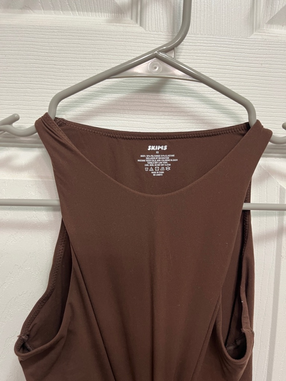 SKIMS Chocolate High Neck Sleeveless Bodysuit - Picture 2 of 6